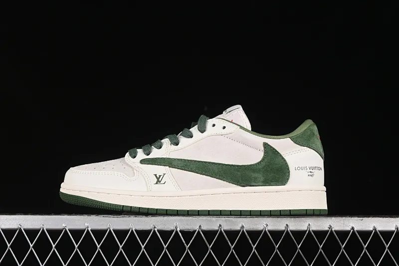 All categories Air Jordan Jordan series basketball shoes Air Jordan 1 Low High-end customized low-top sneakers Travis Scott x Fragment Design x Air Jordan 1 Low OG SP AJ1 Joe 1 LV joint-grey green pig eight low-top cultural casual sneakers XZ1268-005